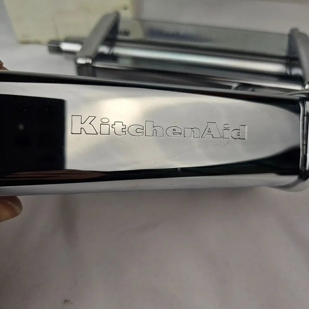 KitchenAid Pasta Roller Fettuccine Cutter Attachment Set KFETPRAP w/ Box Manual